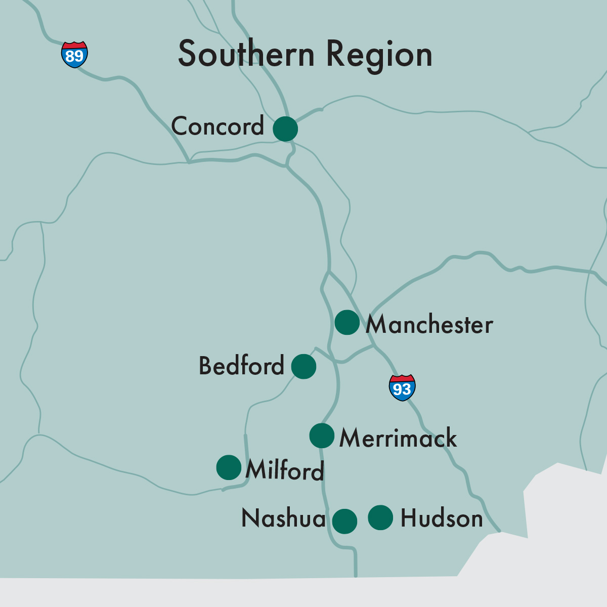 DHH Southern NH Map