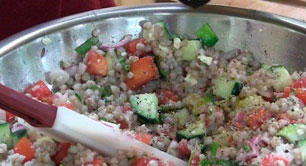 Cucumber buckwheat salad