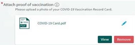 Screen shot COVID-19 vaccination card 1