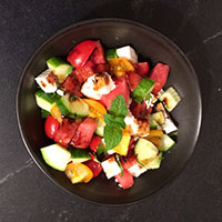 Watermelon feta salad