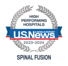 U.S. News Back Surgery/Spinal Fusion badge - 2023-2024
