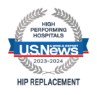 U.S. News Hip Replacement badge - 2023-2024