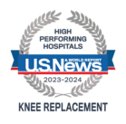 U.S. News Knee Replacement badge - 2023-2024