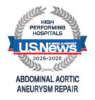 U.S. News Abdominal Aortic Aneurysm Repair badge - 2025-2026