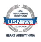 Heart and Vascular U.S. News award in Heart Arrythmia 2025-2026