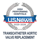 Heart and Vascular U.S. News award in Transcatheter Aortic Valve Replacement (TAVR) 2024-2025