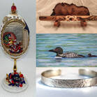 Collage of artwork in mixed media