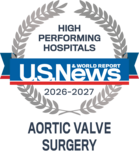 Heart and Vascular U.S. News award in Aortic Valve Surgery 2026-2027