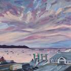 Seashore landscape painting