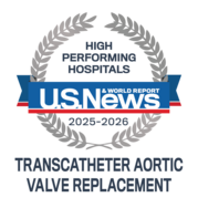 Heart and Vascular U.S. News award in Transcatheter Aortic Valve Replacement (TAVR) 2024-2025