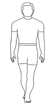 Gait toe-to-toe walk exercise illustration