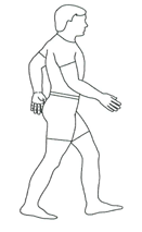 Gait walking exercise illustration