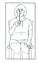 Gaze stabilization sitting exercise 1 illustration