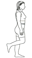 Stance uni balance exercise illustration