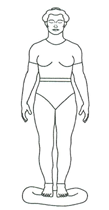 Vestib standing on foam exercise illustration