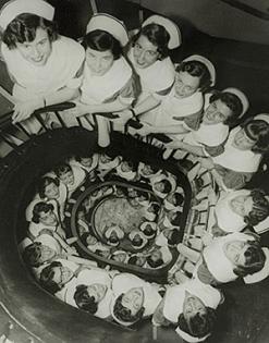 Archive photo of nurses at Mary Hitchcock Memorial Hospital