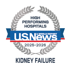 U.S. News Kidney Failure badge - 2025-2026