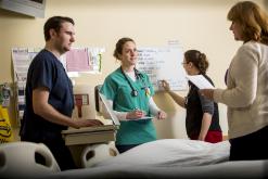 Two experienced nurses go through the onboarding process
