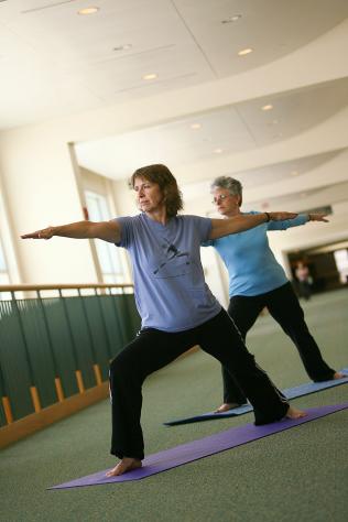 Women doing Yoga at DHMC