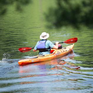 Person kayaking