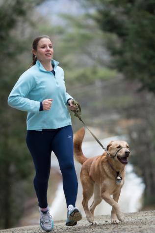 Runner with dog