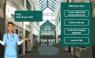 Scenario-based, digital learning example image