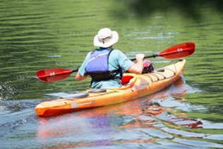 Person kayaking