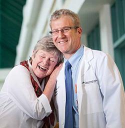 Linda Burroughs and radiologist Steven Poplack