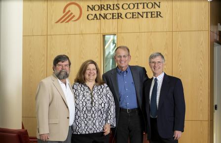 The Quinn family with NCCC director Steven Leach, MD