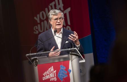 John Broderick speaking at Youth Summit
