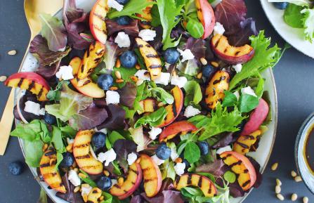 Blueberry and peach salad