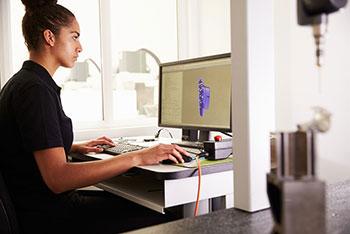 Woman working at computer