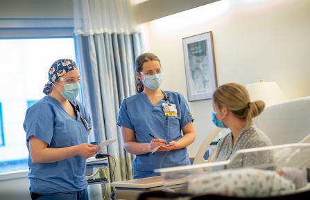 Photo of Emily Lowell, BSN, RN, and Jewelia Chevalier, BSN, RN