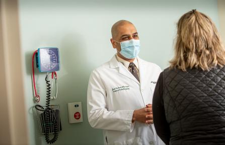 Joga Ivatury, MD, in clinic