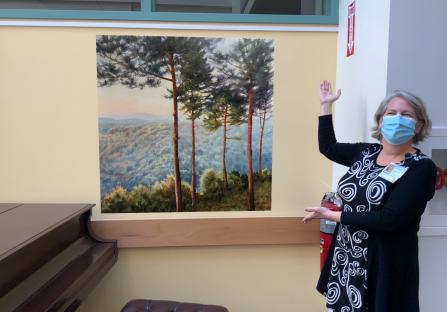 Marianne Barthel showcases augmented reality painting.