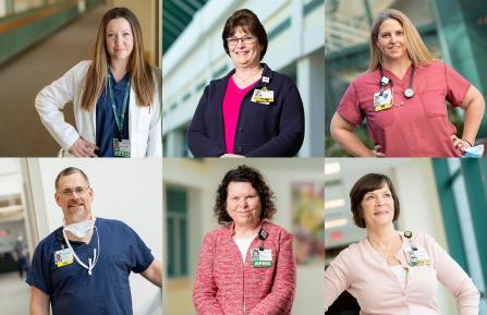 Collage of six D-H nursing recipients