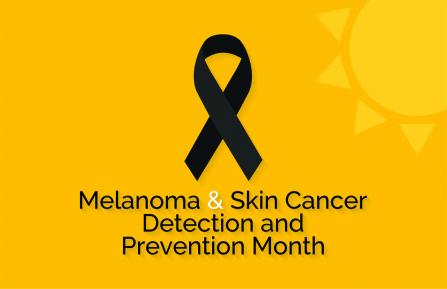 Black ribbon for melanoma and skin cancer awareness 