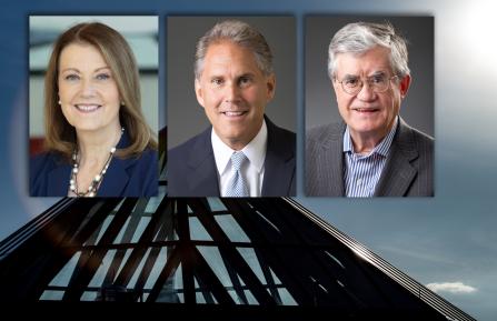 Dartmouth-Hitchcock (D-H) and Dartmouth-Hitchcock Health’s (D-HH) President and CEO Joanne M. Conroy, MD; Chief Legal Officer and General Counsel John P. Kacavas, JD; and Senior Director of Public Affairs John T. Broderick Jr.