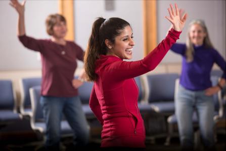 Three women dancing