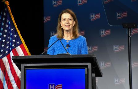 Joanne M. Conroy speaking at AHA meeting