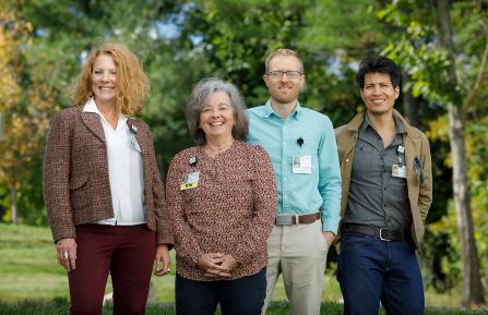 Members of the team that won the award