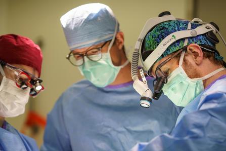 Medical professionals performing a procedure