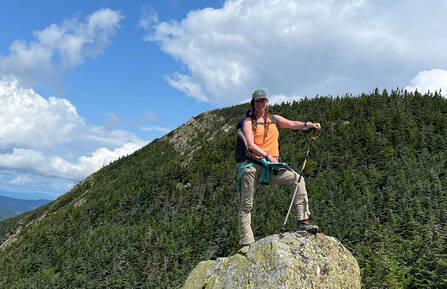 Alison Trow hiking in New Hampshire