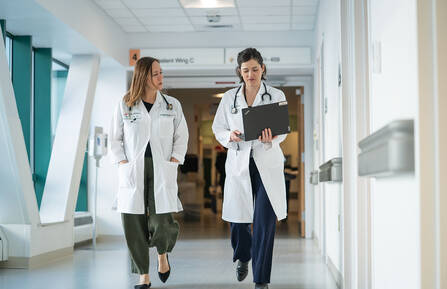 Alyce Vendetti, PA, and Hannah Bensimhon, MD, at DHMC