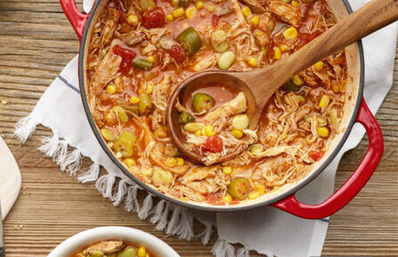 Bowl of Brunswick Stew as made from the USDA recipe