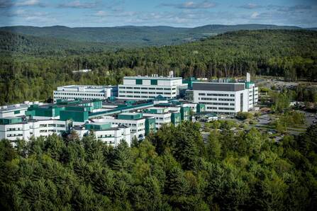 An exterior shot of DHMC