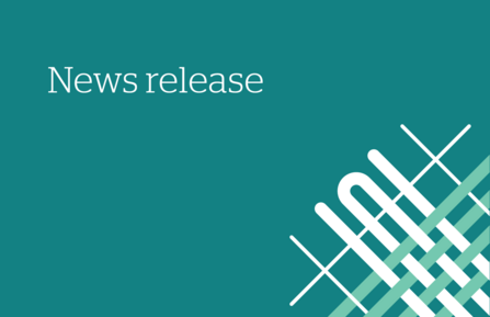 A generic blue-green graphic that reads "news release"