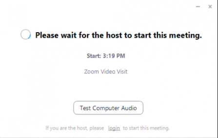 Please wait for the host to start this meeting