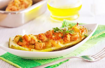 Chicken enchilada zucchini boats