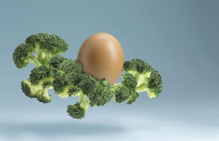 Broccoli and an egg